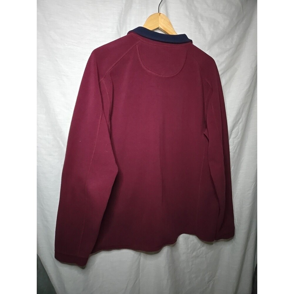 LL Bean Fleece Jacket Pullover Men’s XL Tall 1/4 Zip Tail Item #280963 Maroon - Picture 6 of 8